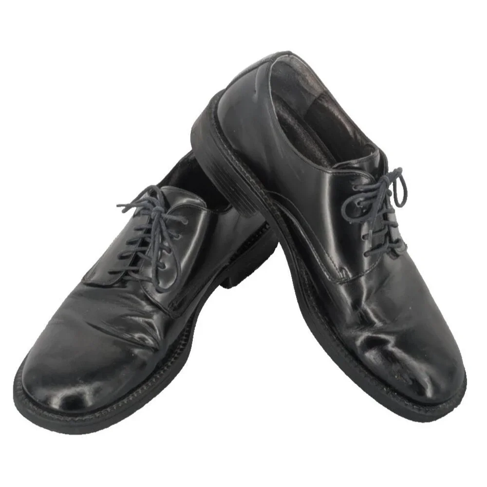 BASS Mens Black Leather Oxford Dress Shoes SIZE 10M Made in Italy Business